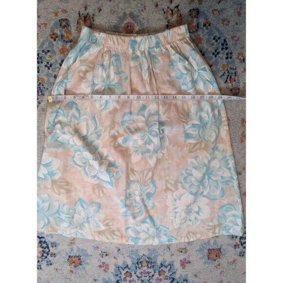 Vintage 80's Separate Scene‎ Pastel Floral Skirt with Pockets - 12 - Made in USA - Picture 7 of 8